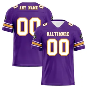 Custom Purple Baltimore Personalized Authentic Football Jersey FBJ02-D020256-32